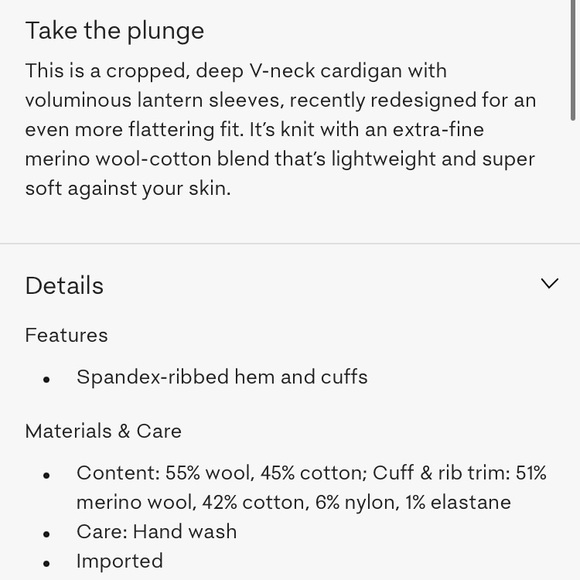 Aritzia front plunge cardigan - Picture 5 of 5